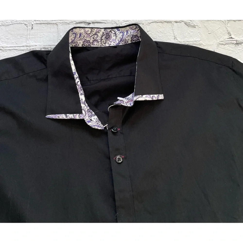 Men’s Black Short Sleeve Button Up Shirt NWT!